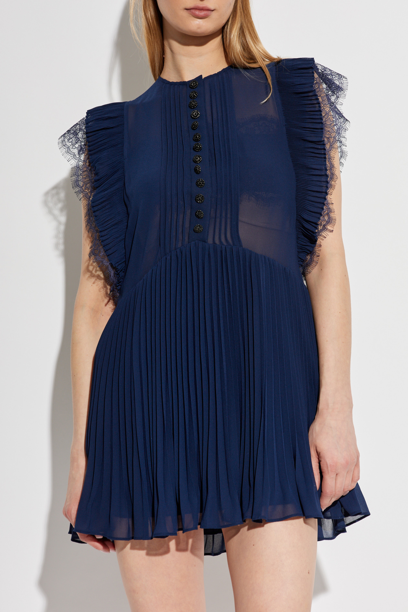ワンピース SELF PORTRAIT Women Mid Skirts SS25092M NAVY Blue Self-Portrait Midi Skirts in Blue | Lyst